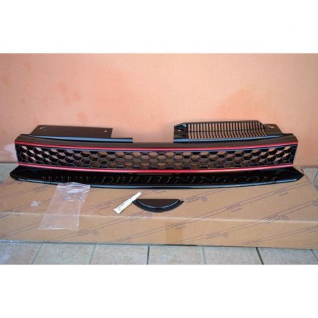 Calandra sportiva VW GOLF 6  look GTI nero-rosso