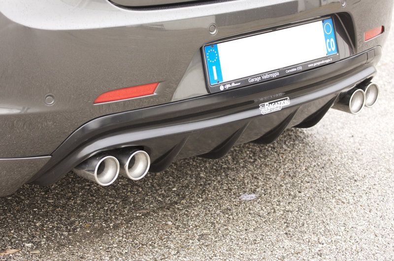 0151 DIFFUSORE ALFA ROMEO MITO SOTTO PARAURTI POSTERIORE DAM NERO LUCIDO SPORT