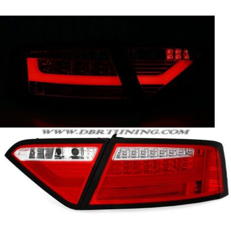 Pilotos LED BAR AUDI A5 07-11 rojo cereza