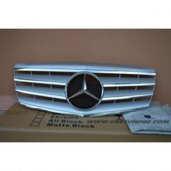 AMG grill Mercedes E W211 07-09 silver-chrome