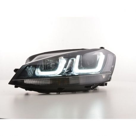 Headlights U-Led 3D VW GOLF 7 12-17 black