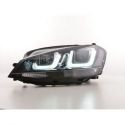 Faros delanteros U-Led 3D VW GOLF 7 12-17 negros