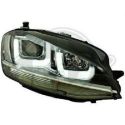 Faros U-Led 3D VW GOLF 7 12-17 negro cromo