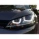 Headlights U-Led 3D VW GOLF 7 12-17 black chrome