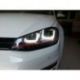 Fari U - Led 3D VW GOLF 7 12-17 neri-rossi