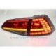Pilotos LED GOLF 7 look GTI, GTD 12-17 rojo humo
