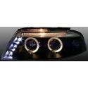 Gruppi ottici Angel Eyes LED Passat 3BG 00-05 neri