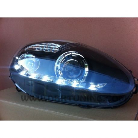 Coppia fari Daylight LED Fiat G.PUNTO 05-08 neri