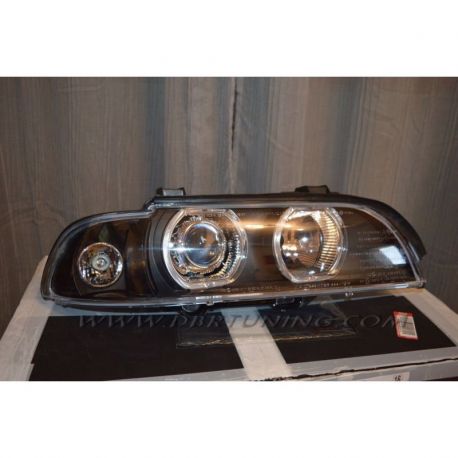 Gruppi ottici Angel Eyes Led BMW E39 H7 95-00 neri
