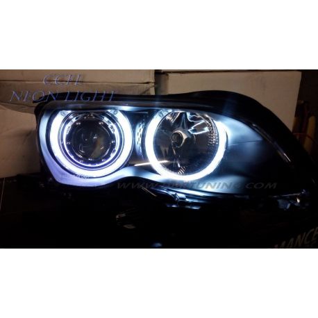 Fari Angel Eyes CCFL BMW 3 4porte E46 01-05 neri