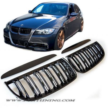Calandra BMW E90 E91 look M3 05-08 nera lucida