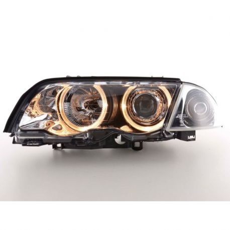 Coppia fari Angel Eyes BMW 3 4porte E46 98-01