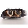 Coppia fari Angel Eyes BMW 3 4porte E46 98-01 nero