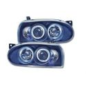 Faros Angel Eyes VW Golf 3 (1HXO-1EXO) 91-98 negros