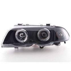 Coppia fari Angel Eyes BMW 3 4porte E46 98-01 neri