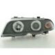 Coppia fari Angel Eyes Led BMW 3 E46 4porte 98-01 neri