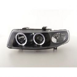 Headlights Led Angel Eyes Leon 1M 99-05 neri