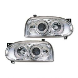 Faros Angel Eyes VW Golf 3 (1HXO-1EXO) 91-98 cromado