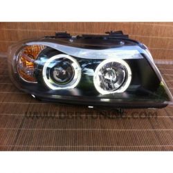 Headlights Angel Eyes Led BMW 3 E90-91 05-11 black