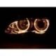 Fari Angel Eyes BMW Serie 3 4porte E46 01-05