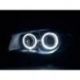 Faros delanteros Angel Led Bmw 1 E81 E87 04-11 negro