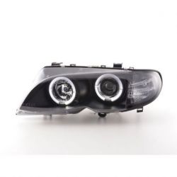 Fari Angel Eyes Led BMW 3 E46 01-05 neri