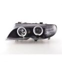 Fari Angel Eyes Led BMW 3 E46 01-05 neri