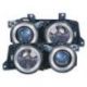 Coppia fari Angel Eyes BMW 5 E34 88-94 neri