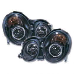 Coppia fari Angel Eyes MERCEDES CLK W208 97-02 neri