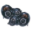 Coppia fari Angel Eyes MERCEDES CLK W208 97-02 neri