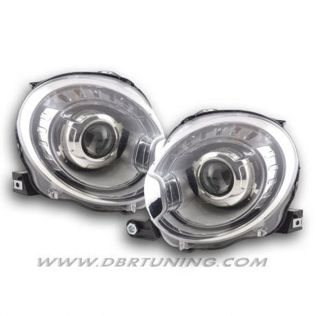 Faros lenticulares DEPO Fiat 500 07-15